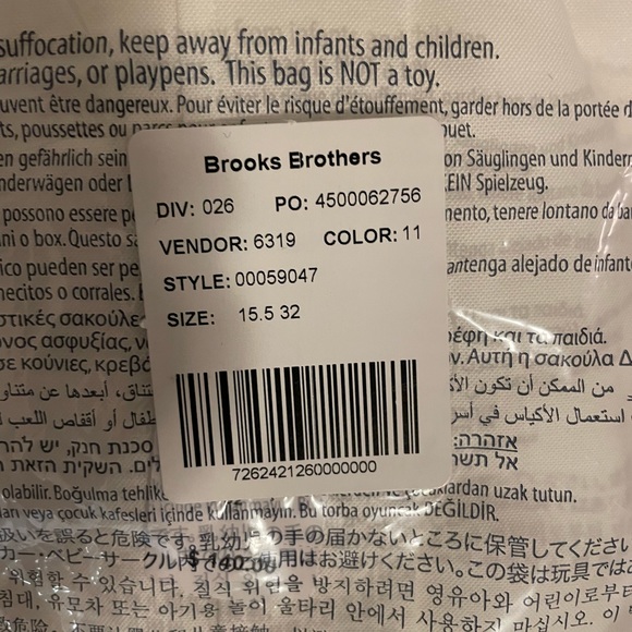 NWT Brooks Brothers Regent Fit Oxford Cloth Button Down Dress Shirt | 15.5/32 - Picture 3 of 4